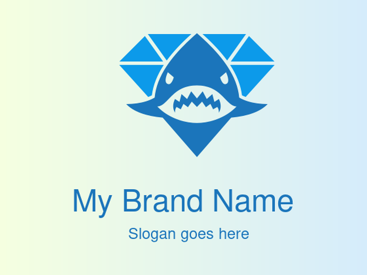 A Fierce Shark and Diamond Logo Design